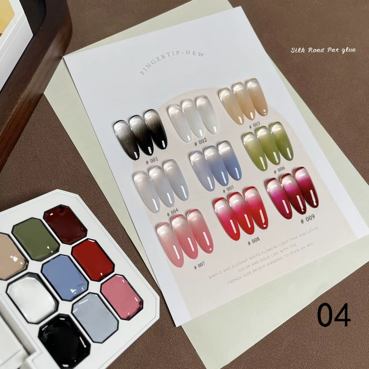 Colle à vernis à ongles de couleur unie, 9 grilles, haute saturation, épais nickel é, création artis