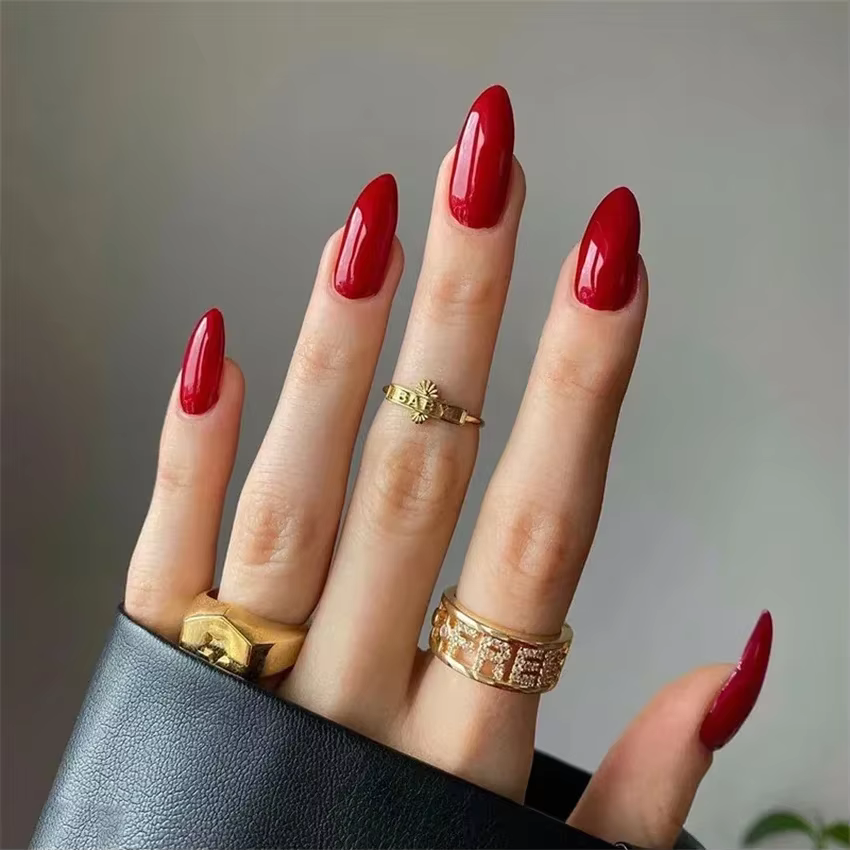 Faux Ongles à Pression de Ballet, Accessoire Simple, Moyen et Long, Solide, N64.Patch, N64.Art, 24 P