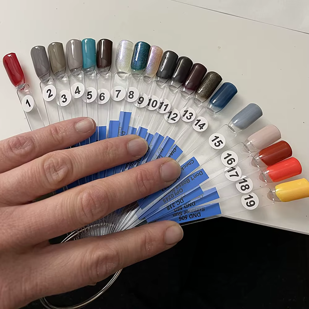 Bâtons d'affichage des ongles, échantillons de faux ongles, vernis Gel, pratique, couleurs naturelle