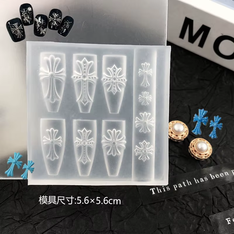 Moule à ongles 3D en silicone, modèle pour la décoration des ongles, outil de manucure DIY pour la c