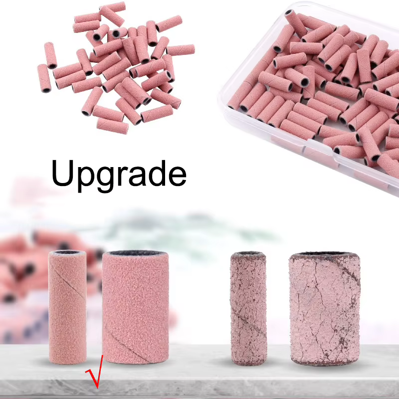 50/100 pièces Bandes de ponçage pour ongles de 3 mm - Grains 120/150/180/240 Mini embout de ponceuse