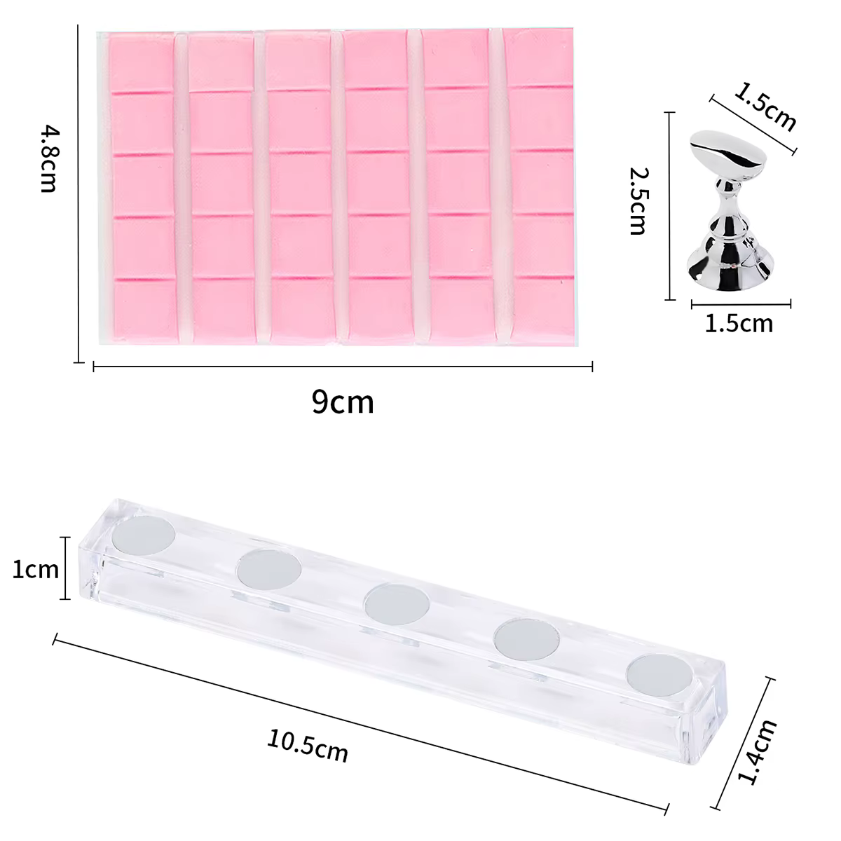Ensemble de supports pour ongles à pression sur l'affichage des ongles, support magnétique pour faux