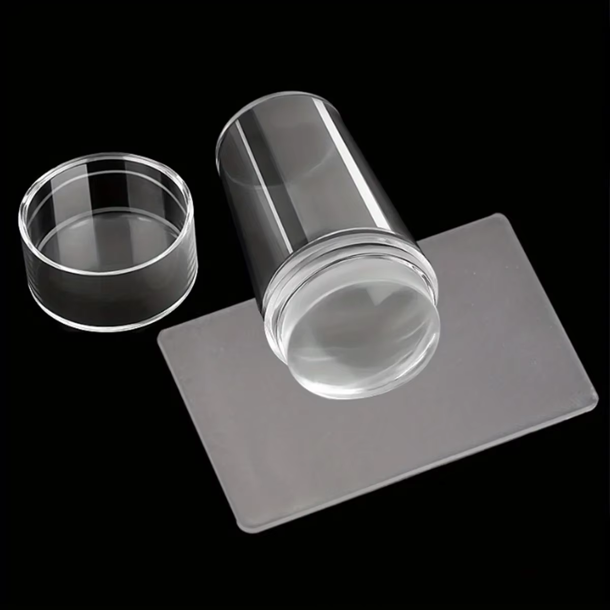 Plaques d'estampage pour ongles, gelée transparente Pure, ensemble de grattoirs pour Nail Art, impre