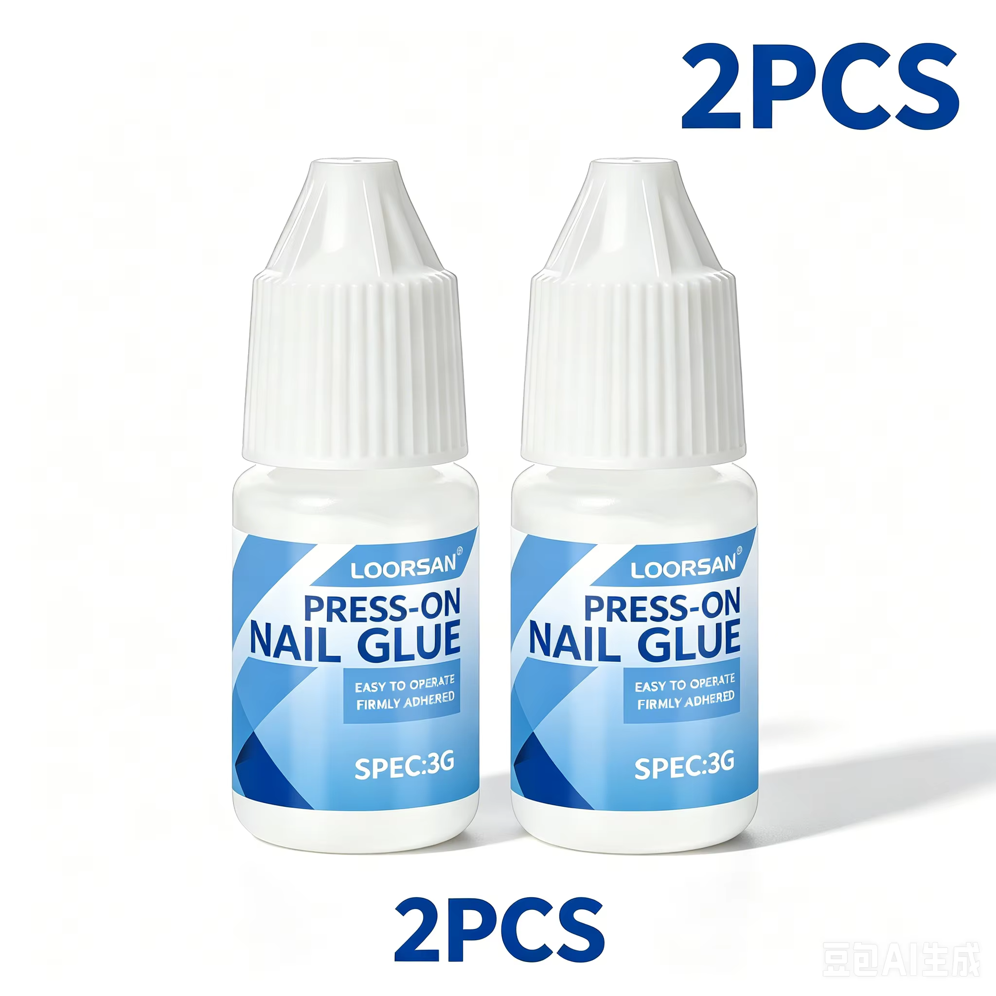 2 pièces de colle à ongles super résistante pour faux ongles en acrylique à presser, adhérence longu