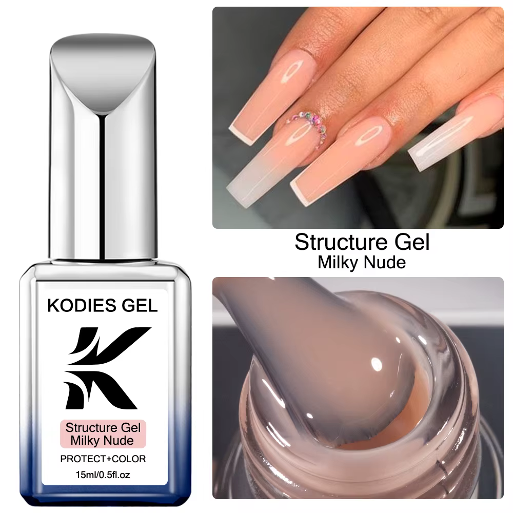 KODIES GEL Chrome caoutchouc Base Gel Vernis à ongles Vernis Semi Permanent UV perle brillance Auror
