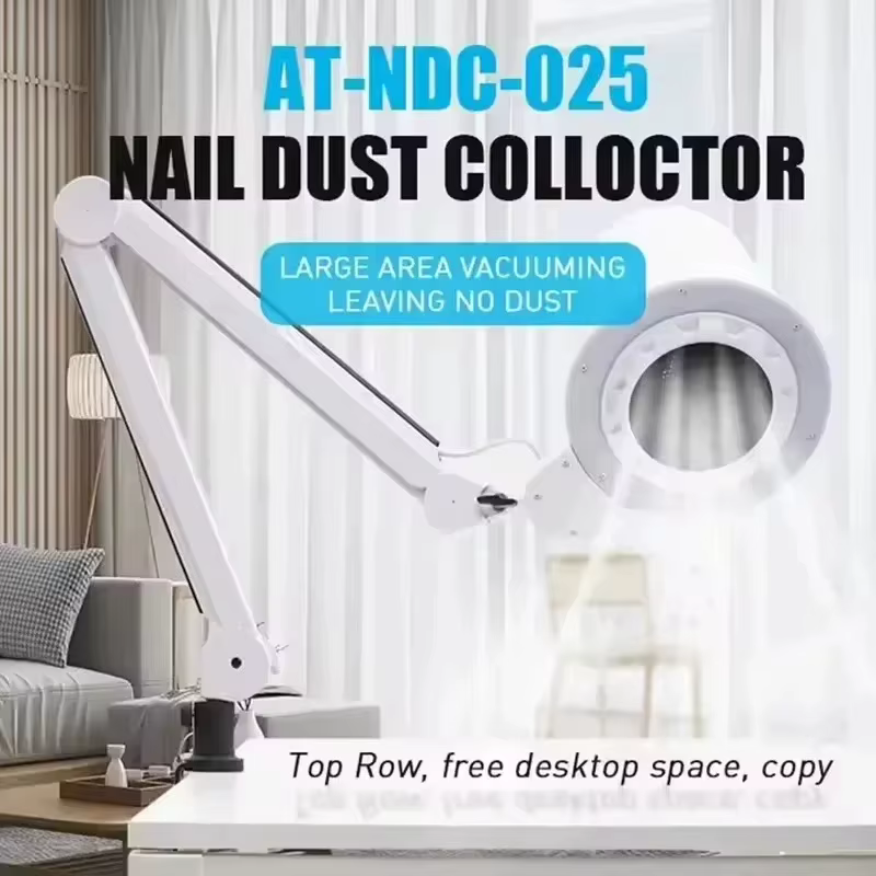 Lampe sans ombre + collecteur de poussière d'ongles 2 en 1 - Produit OEM professionnel 4Blanc pour s