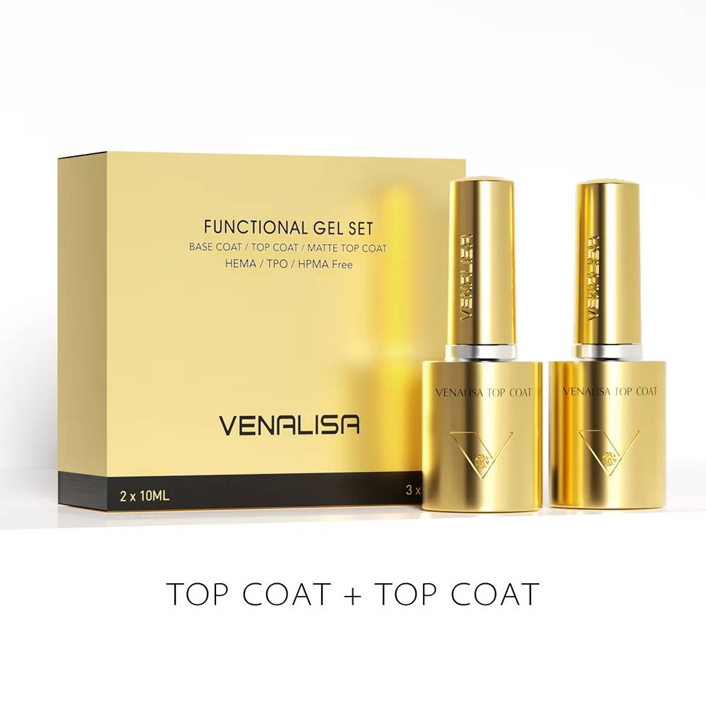 Kit de 1/2/3 pièces Venalisa 10ml Vernis à ongles en gel sans HEMA/TPO, Base Ultra Brillante Effet D