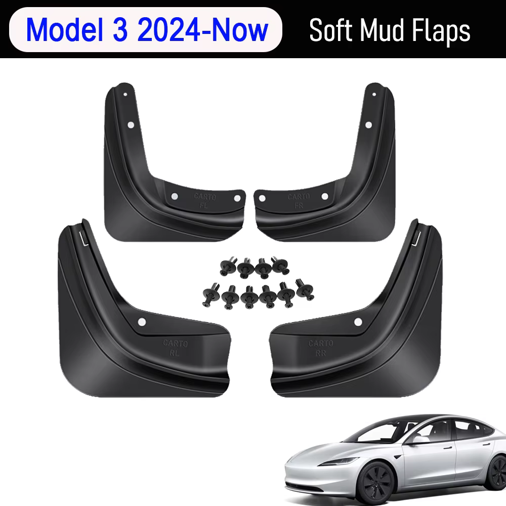 Pour Tesla Model Y Model 3 Model YL 2025 2026 : Accessoires, Bavettes anti-éclaboussures toutes sais