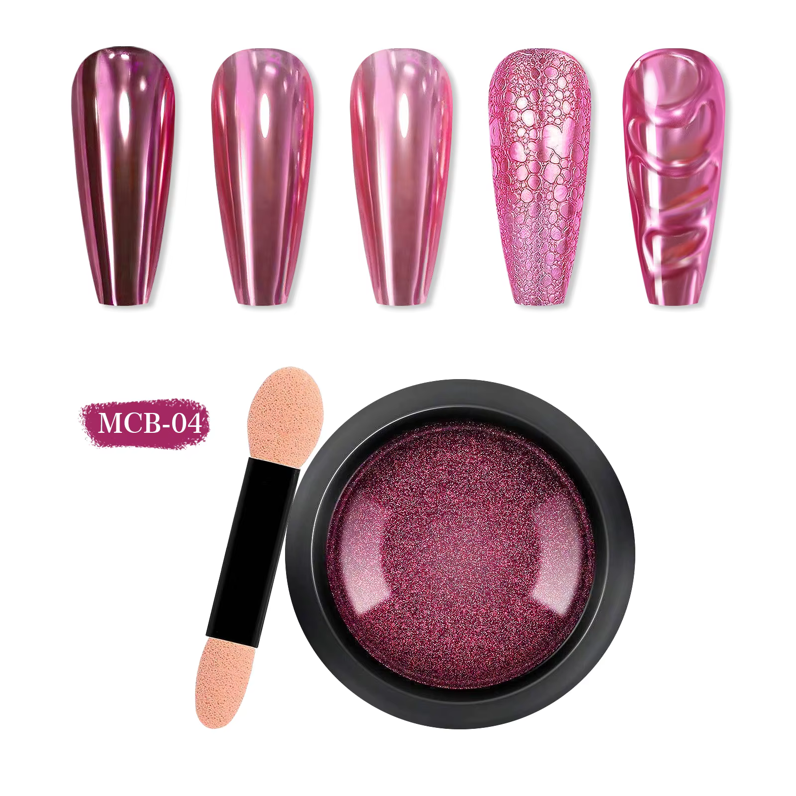 Vernis à ongles en Gel métallique, 1 pièce, paillettes métalliques, poussière à friction, Pigment br