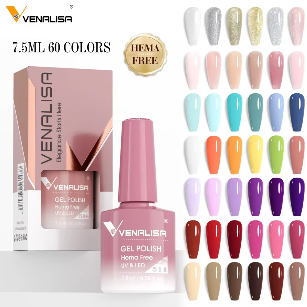 Venalisa VIP5 TPO gratuit gelée rose nue Collection vernis à ongles paillettes magnifique tremper UV