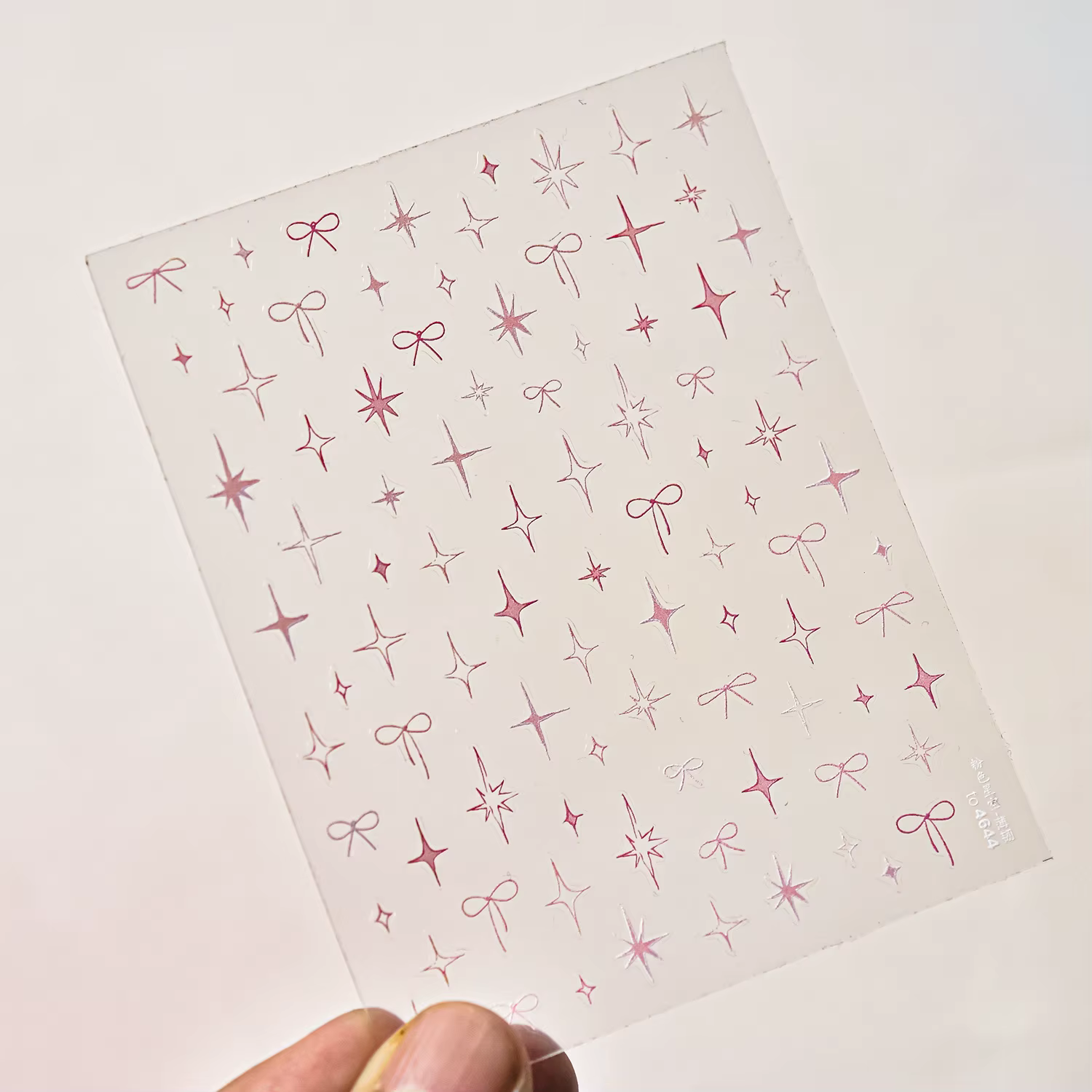 Autocollant pour ongles fins et résistants 3D, mignon ciel étoilé rose, autocollants pour Nail Art, 