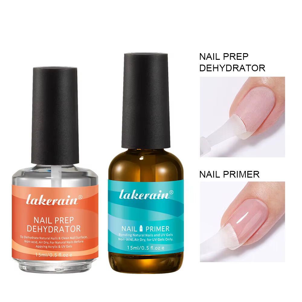 Déshydrateur de préparation à séchage rapide pour ongles, 2 pièces, 15ml, Base à tremper, primaire, 