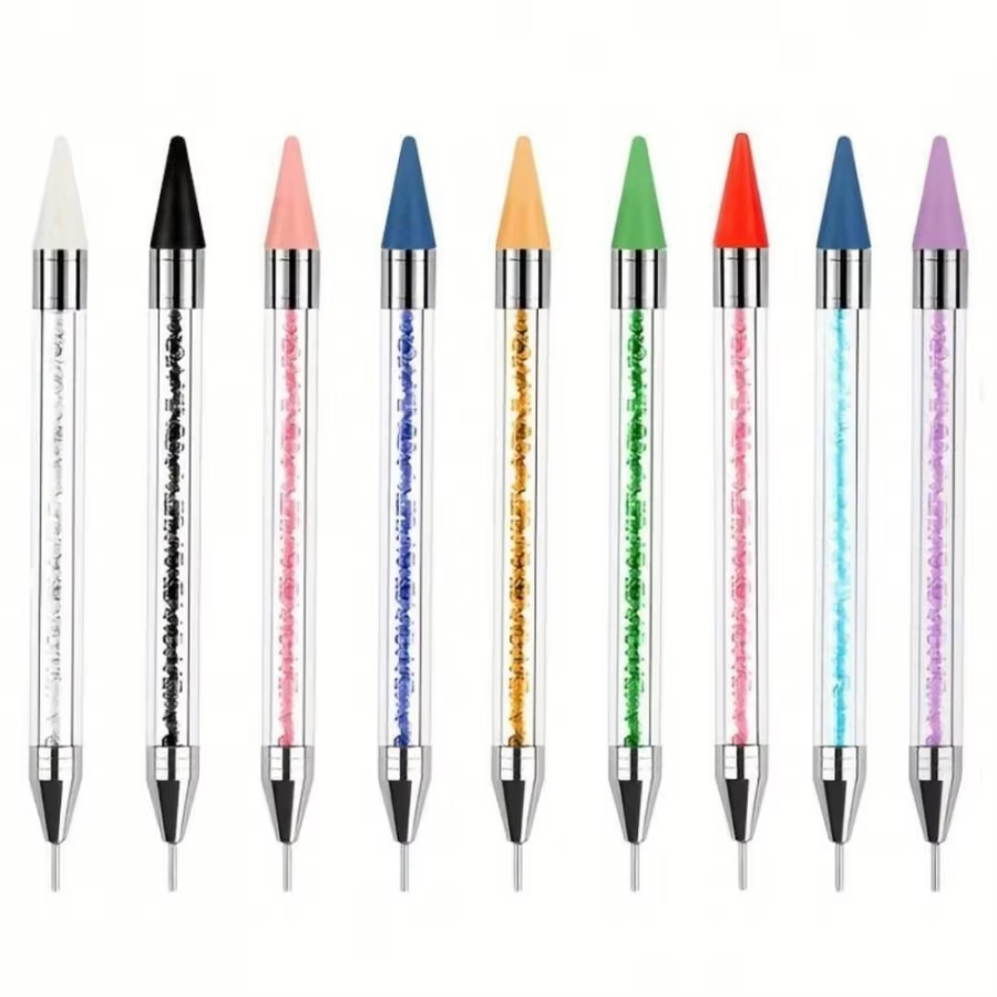 Stylo à points pour sélecteur de strass, pierres précieuses à double extrémité, cristaux, goujons, c