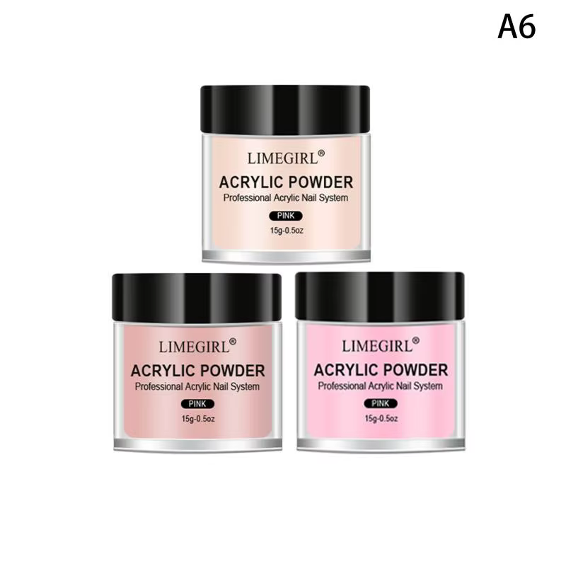 Poudre à ongles acrylique transparente, blanche, rose, pailletée, professionnelle, style français, e