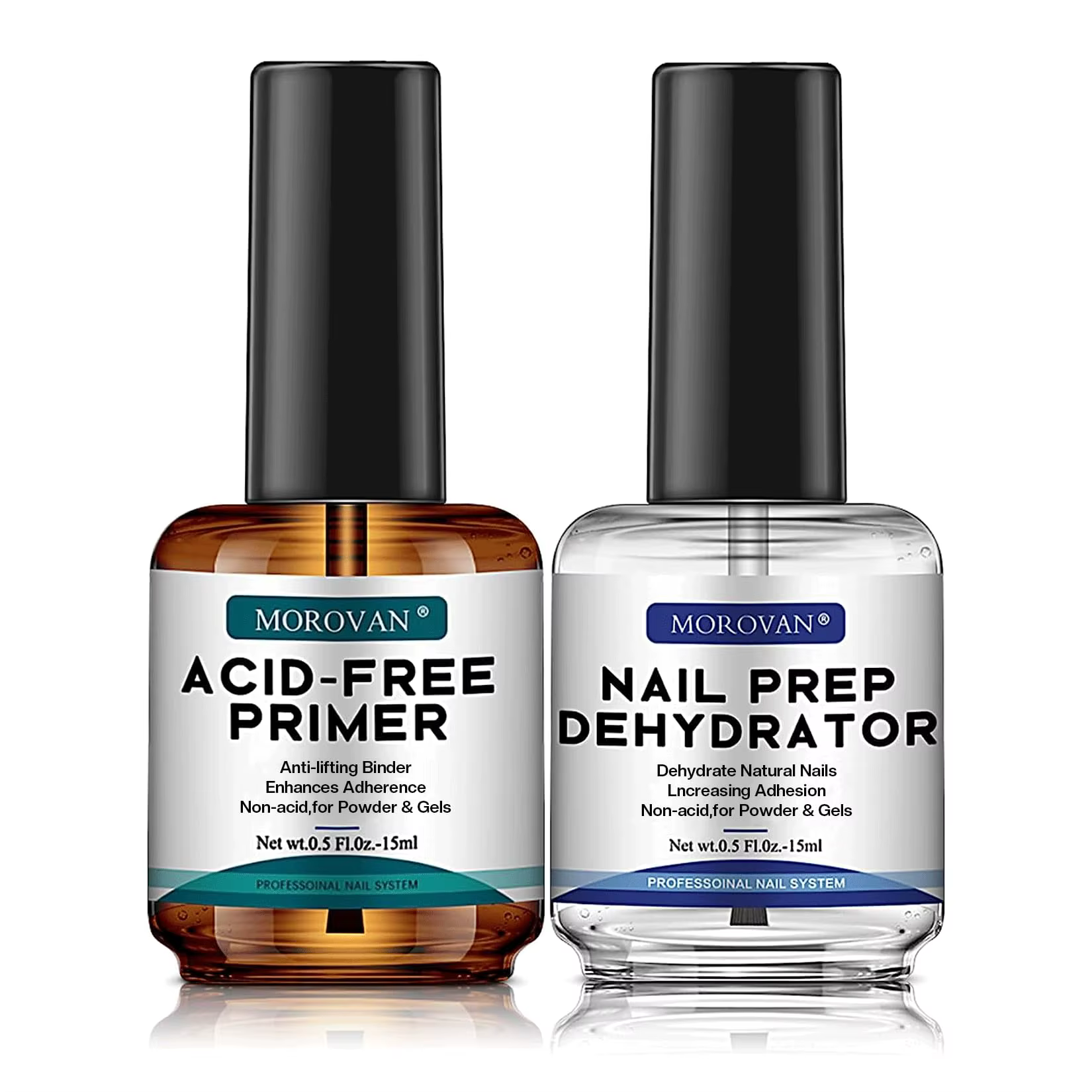 Déshydrateur d'ongles naturel Morovan et déshydrateur d'ongles d'apprêt sans acide pour vernis à ong