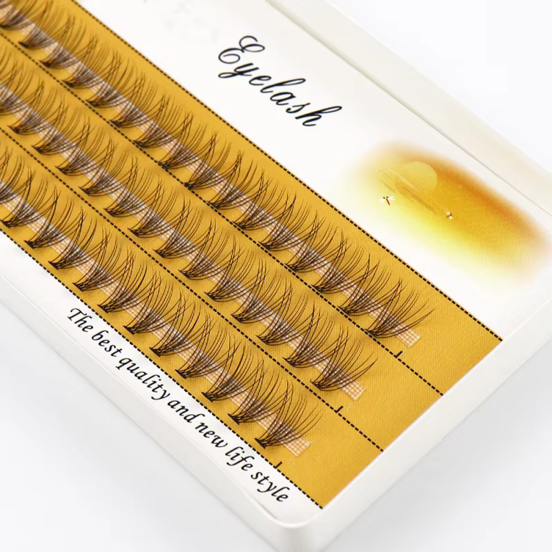 1 boîte/60 paquets de cils de vison naturel 3D russe extension de cils individuelle 10D grappe de ci