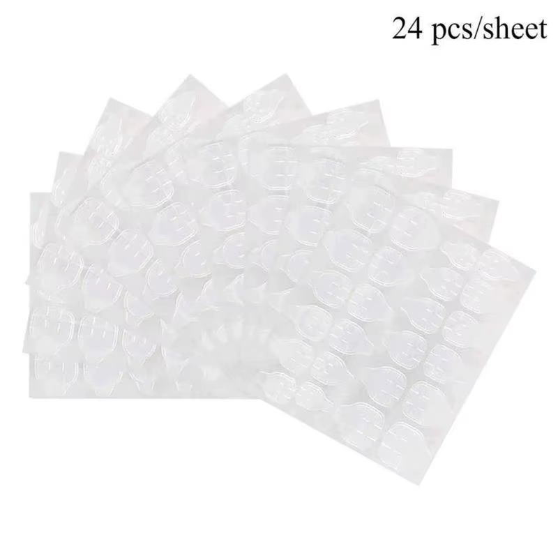 24/72/150 pièces Faux ongles, colle gelée, autocollants pour ongles, adhésif double face transparent
