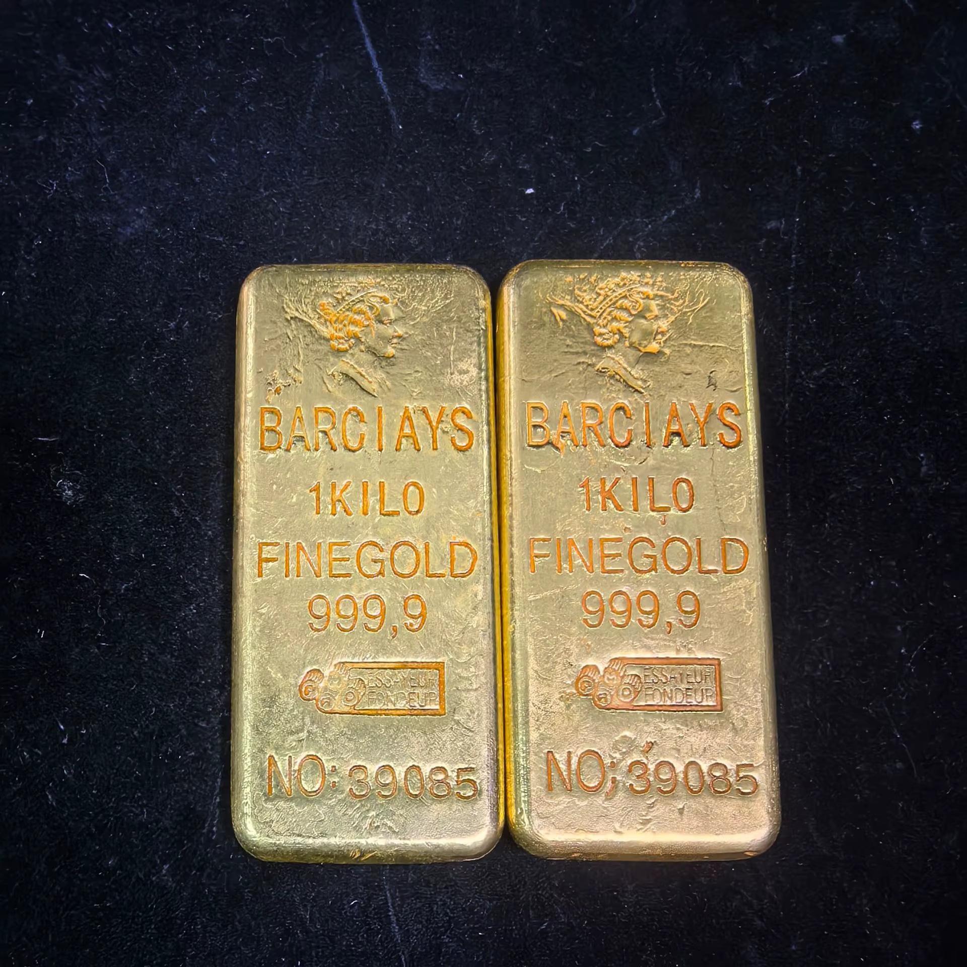 Barre d'or Antique reine britannique barre d'or un kilogramme investissement brique d'or lingot d'or