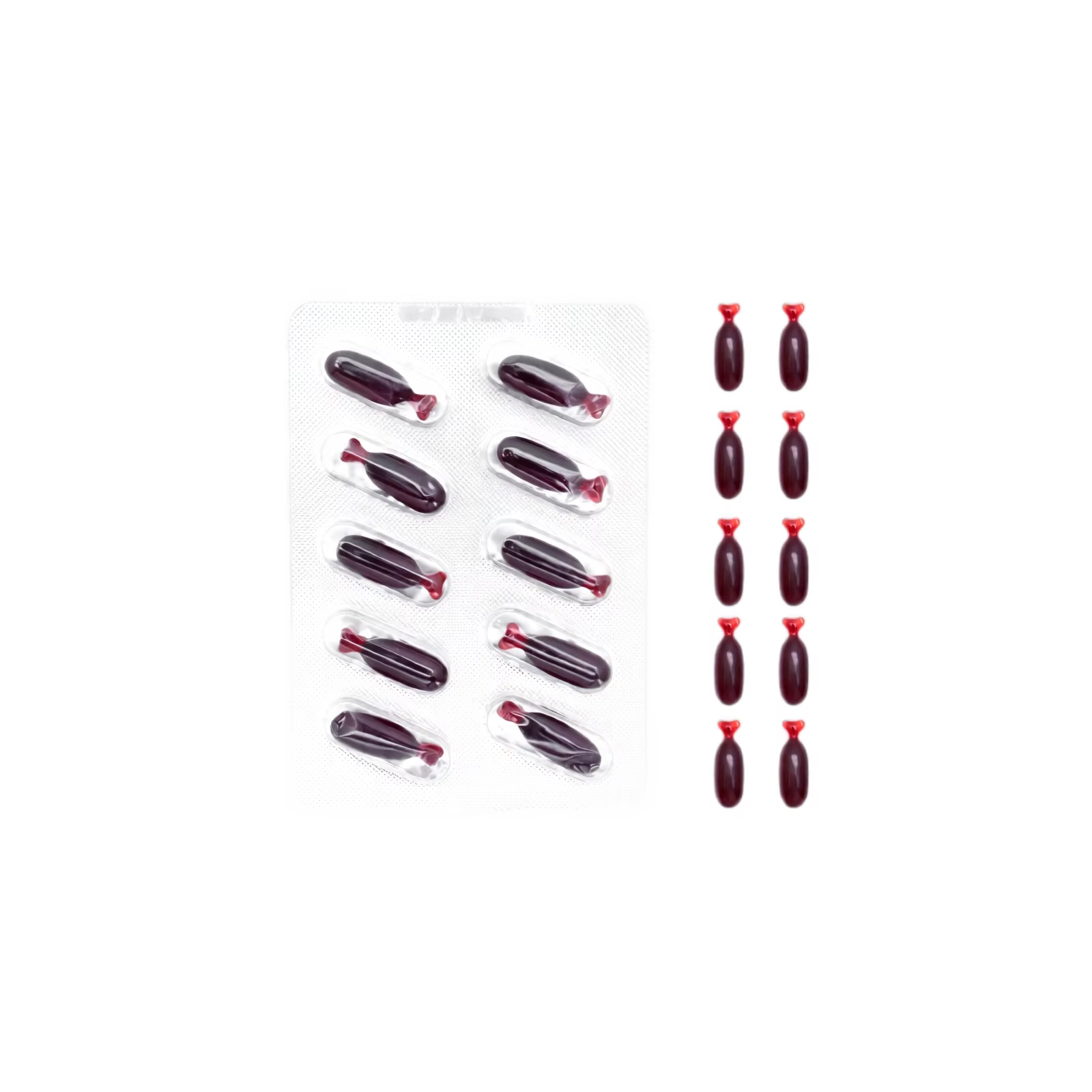 10 capsules de sang artificiel pour les farces, capsules de plasma factices pour les fêtes d'Hallowe