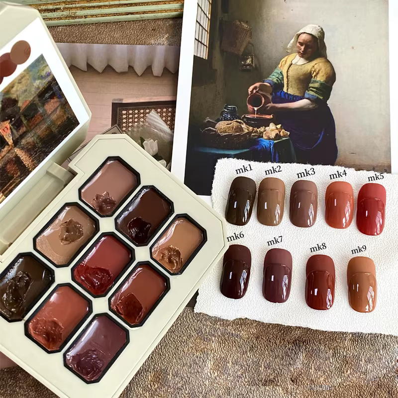 Palette de Gel pour ongles solides coréens, peinture de boue, paillettes brillantes pour la concepti