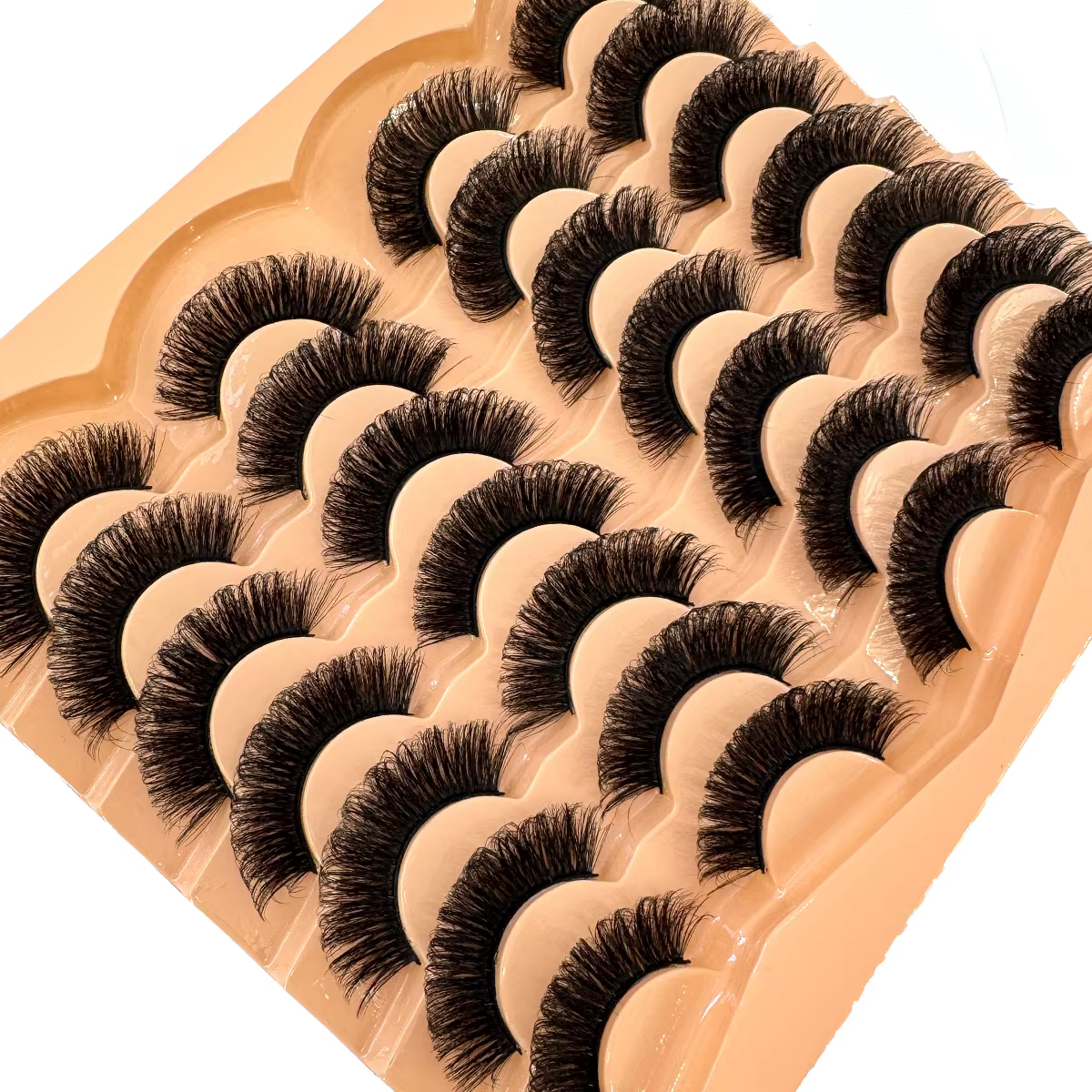 HBZGTLAD nouveau 14 paires Faux cils en vison moelleux Faux cils Volume épais dramatique oeil de cha