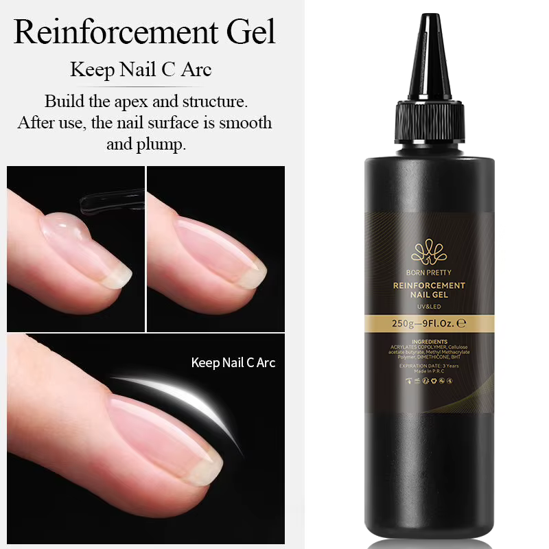 BORN PRTTY 250g déshydrateur de préparation d'ongles sans acide Gel de renfort sec à l'air Super adh