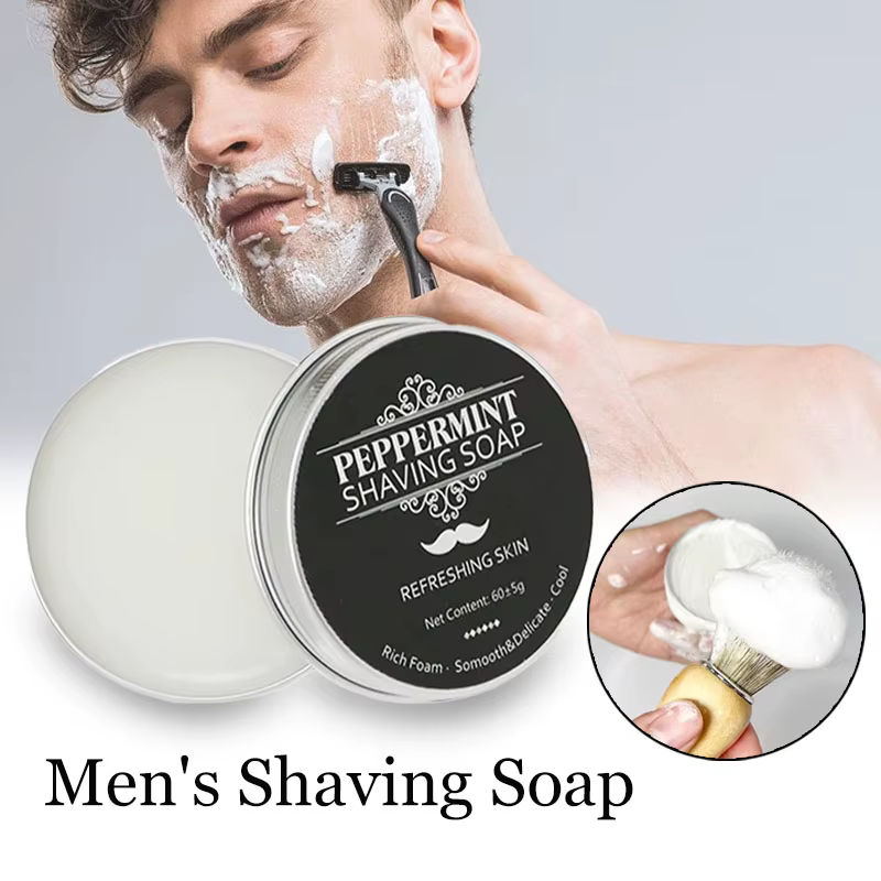 Barre de savon pour le rasage des oreilles, Texture lisse faite à la main, crème de rasage en mousse