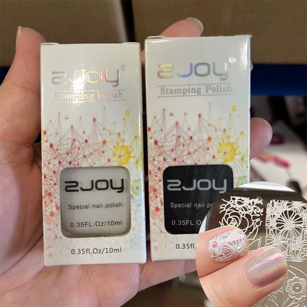 0.35fl.Oz/10ml estampage vernis à ongles noir/blanc vernis à ongles Gel d'impression tremper UV LED 