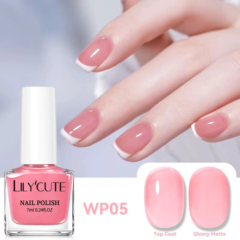 LILYCUTE Vernis à ongles à base d'eau couleur printemps 7 ml, longue tenue, séchage rapide, pas beso