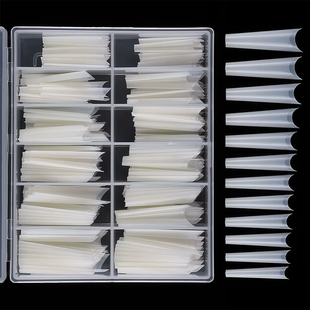 240 pièces/boîte faux ongles conseils carré droit Extra Long demi couverture ongles artificiel acryl