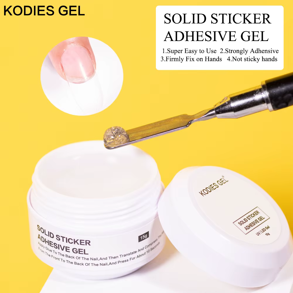 KODIES GEL solide colle à ongles 15g faux ongles conseils colle adhésive forte manucure presse sur o