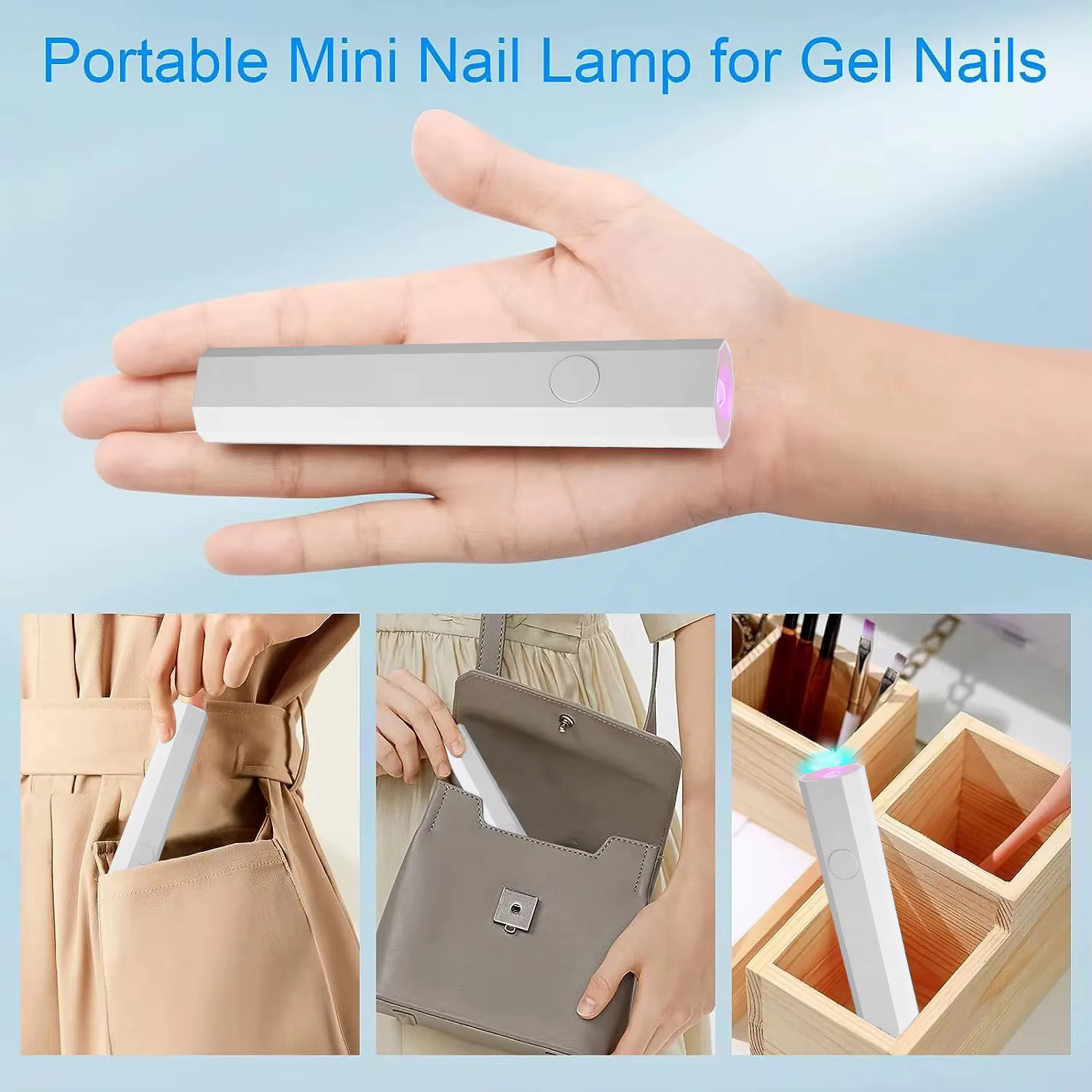 YIKOOLIN Mini lampe à ongles UV pour ongles en Gel lampe à ongles LED pour vernis Gel manucure USB s