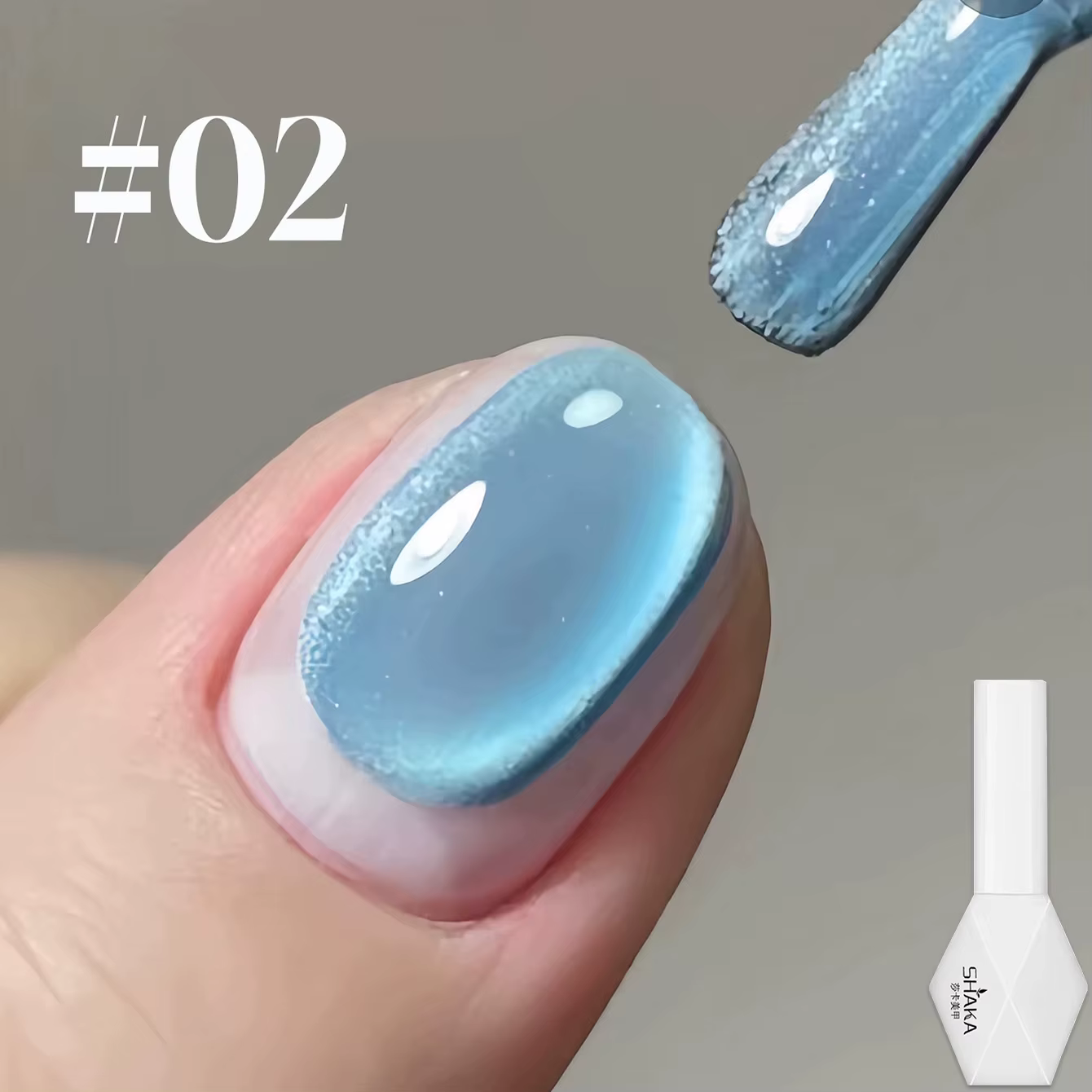 1-6 pièces SHAKA automne ongles glace Transparent rose bleu rouge perle de verre oeil de chat Gel ve