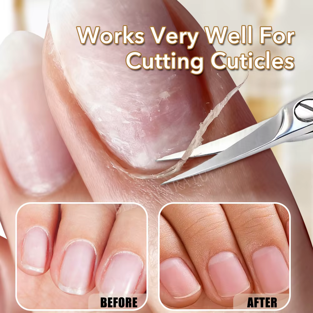 1 pièce Ciseaux à cuticules incurvés extra-fins, Coupe-ongles, Outils de manucure polyvalents, Coupe