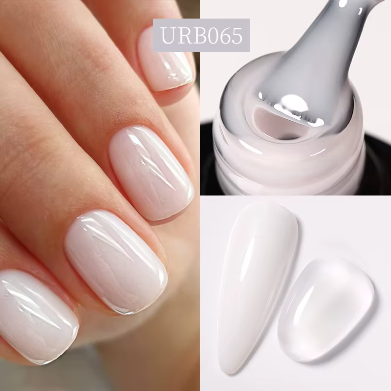 UR SUGAR-Gel de base en caoutchouc cristal nude, vernis à ongles UV LED, document naturel, semi-cont