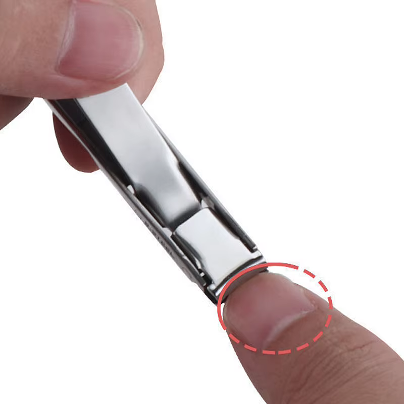Ultra Mince Coupe-ongles Pliable Portable Voyage Ongle Porte-clés Ciseaux Cutter En Acier Inoxydable