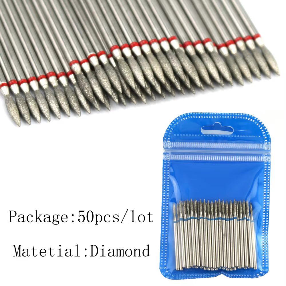 Perceuse à ongles en diamant, ensemble d'embouts de nettoyage des cuticules, fraise pour manucure, a