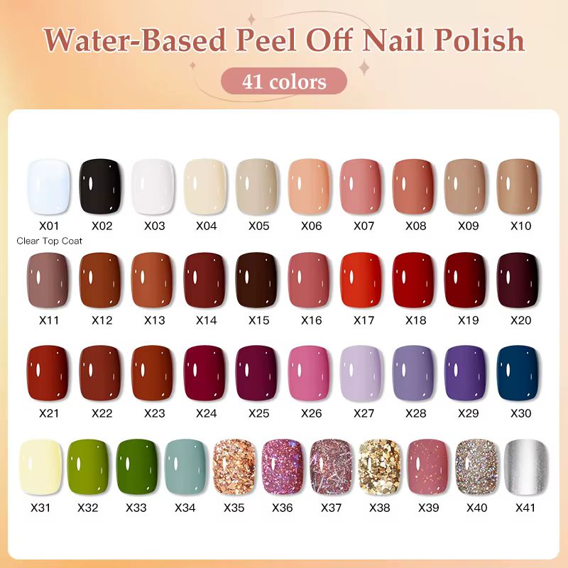 Vernis à ongles coloré à base d'eau, 10ml, pas besoin de lampe, rouge, rose, paillettes, Nail Art, t