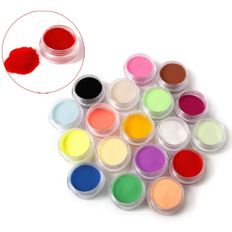 Poudre acrylique 12 couleurs pour manucure, décoration 3D, polymère de construction pour ongles, acc