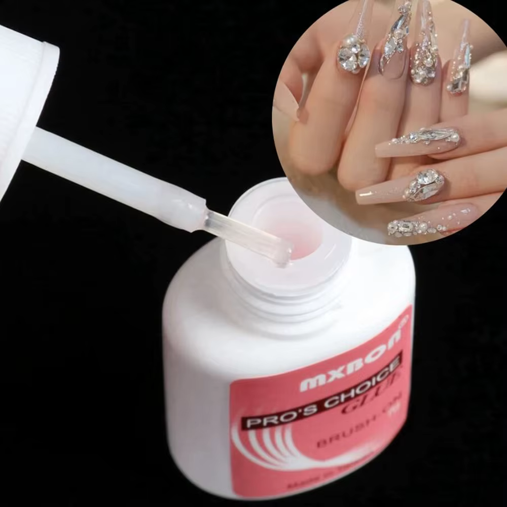 Colle pour pointes d'ongles à séchage rapide, colle Super forte pour strass, 7 g/bouteille, brosse à