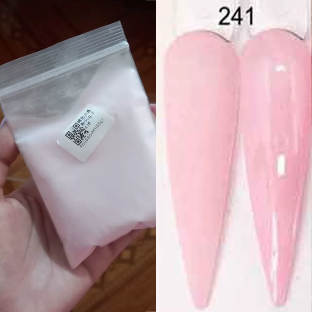 Poudre acrylique nue pour ongles, 50g, séchage plus rapide, 20 couleurs, poudre DIP 3D pour ongles, 