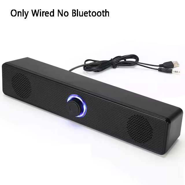 Barre De son ordinateur PC TV ordinateur Portable bureau filaire sans fil Bluetooth haut-parleur boî