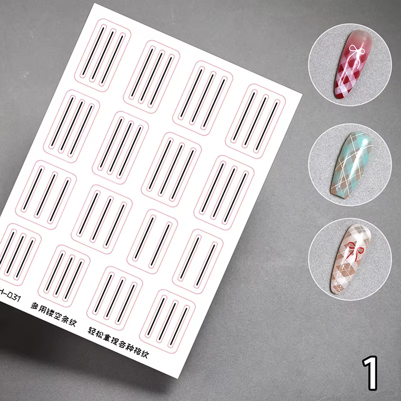 Formes d'ongles Guides de pointe de frange autocollant conseils d'art d'ongle Guides autocollants ba