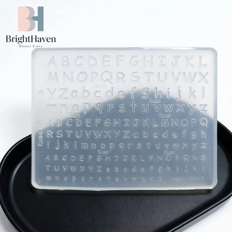 Moule à ongles en silicone transparent, design créatif DIY, motif alphabet, outil artistique polyval