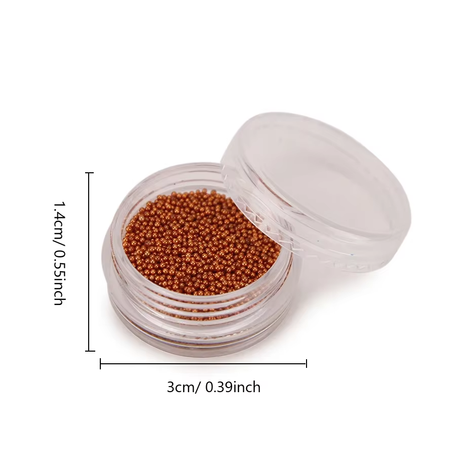Perles de Caviar pour Nail Art, Micro perles métalliques, embellissement pour Nail Art, décoration d