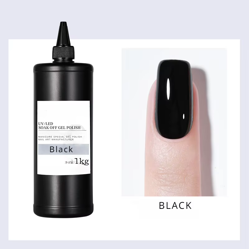 Verhéritage à Ongles en Gel UV LED de Super Qualité, Soak Off, Noir et Blanc, Fournitures de Grande 