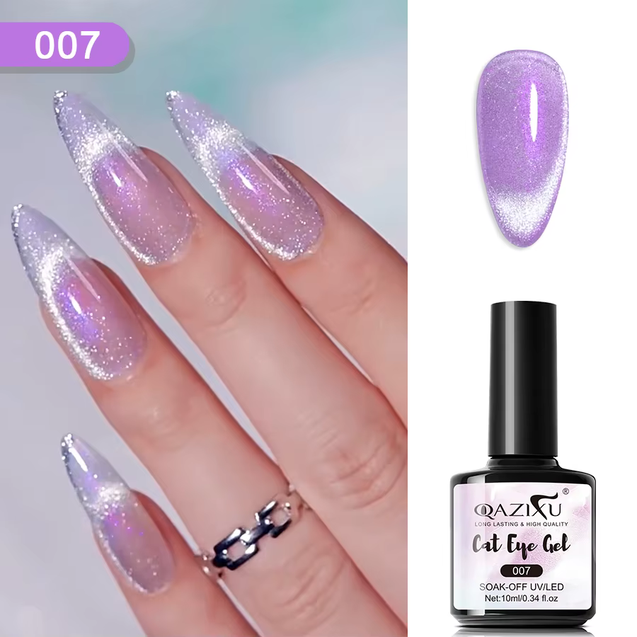 10ml Aurora violet oeil de chat Gel hiver nord brillant magnétique Gel vernis tremper UV LED Gel ver