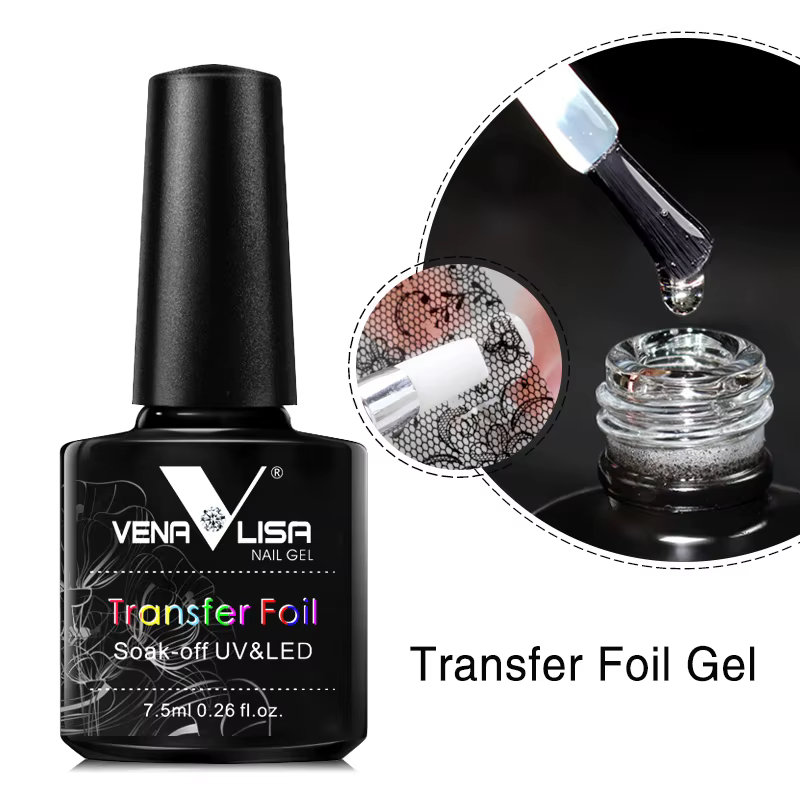 Venalisa – Gel de colle pour ongles, forte adhérence pour autocollants d'art en aluminium, vernis Ge