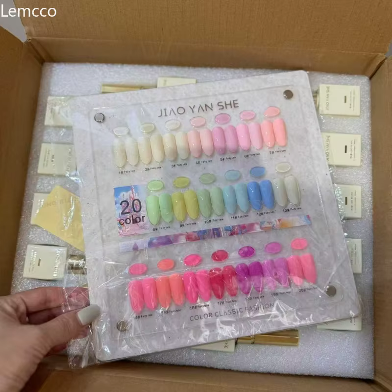 Eleanos Candy 20 couleurs 15ml Gel vernis à ongles ensemble avec carte d'affichage Semi Permanent ma