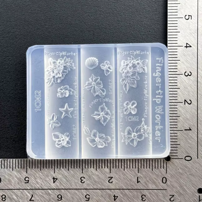 NOUVEAUTÉ! Moule à ongles en acrylique 3D transparent, motif Cœur Baroque, Collier Français, Papillo